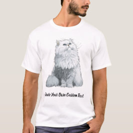 Perzische Kat Maak Je Eigen Aangepaste Tekst  T-shirt