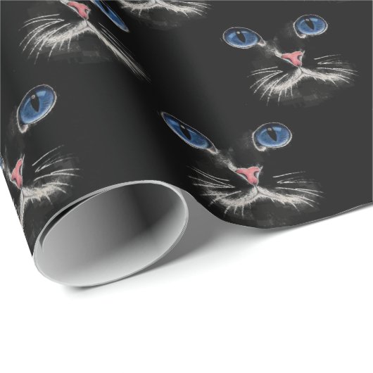 Perzische kat met blauwe ogen cadeaupapier (Rol Hoek)