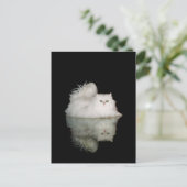 Perzische kat met jade groene ogen briefkaart (Staand voorkant)
