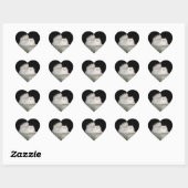 Perzische kat met jade groene ogen hart sticker (Vel)