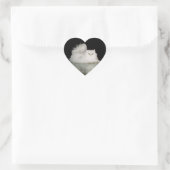 Perzische kat met jade groene ogen hart sticker (Tas)