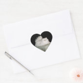 Perzische kat met jade groene ogen hart sticker (Envelop)