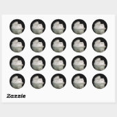 Perzische kat met jade groene ogen ronde sticker (Vel)