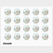 Perzische kat met jade ogen ronde sticker (Vel)
