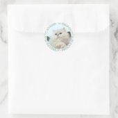 Perzische kat met jade ogen ronde sticker (Tas)