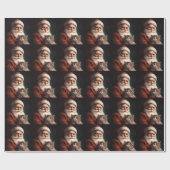 Perzische kat met Kerstman Kerstmis Cadeaupapier (Vlak)