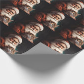 Perzische kat met Kerstman Kerstmis Cadeaupapier (Hoek)