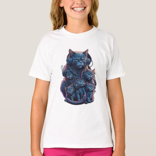 Perzische kat met keuken die spelen met TNT T-shirt (Voorkant)