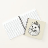 Perzische kat met kroon notitieboek (Binnen)