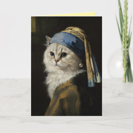 Perzische kat met pareloorlogans kaart