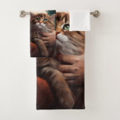 Perzische Kat Met Sinterklaas Feestelijke Kerstmis Bad Handdoek (Insitu)