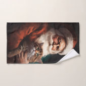 Perzische Kat Met Sinterklaas Feestelijke Kerstmis Bad Handdoek (Handdoek)