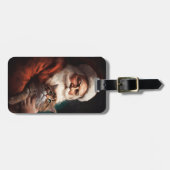 Perzische Kat Met Sinterklaas Feestelijke Kerstmis Bagagelabel (Voorkant horizontaal)