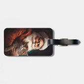 Perzische Kat Met Sinterklaas Feestelijke Kerstmis Bagagelabel (Achterkant horizontaal)