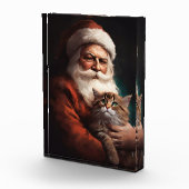 Perzische Kat Met Sinterklaas Feestelijke Kerstmis Fotoblokken (Rechts)