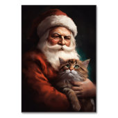 Perzische Kat Met Sinterklaas Feestelijke Kerstmis Kaart (Achterkant)