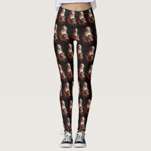 Perzische Kat Met Sinterklaas Feestelijke Kerstmis Leggings