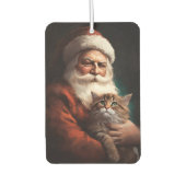 Perzische Kat Met Sinterklaas Feestelijke Kerstmis Luchtverfrisser (Voorkant)