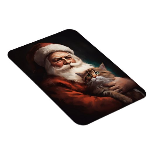 Perzische Kat Met Sinterklaas Feestelijke Kerstmis Magneet (Rechterzijde)