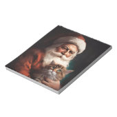 Perzische Kat Met Sinterklaas Feestelijke Kerstmis Notitieblok (Linkerzijde)