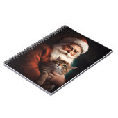 Perzische Kat Met Sinterklaas Feestelijke Kerstmis Notitieboek (Linkerzijde)