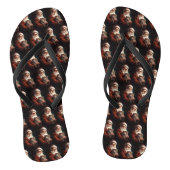 Perzische Kat Met Sinterklaas Feestelijke Kerstmis Teenslippers (Voetbed)