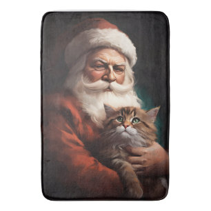 Perzische kat met Sinterklaas Festive Kerstmis  Badmat
