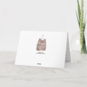 Perzische kat met verjaardagshoed kaart (Achterkant)