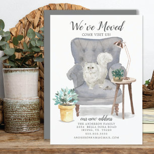 Perzische kat Moving Announge Aankondiging