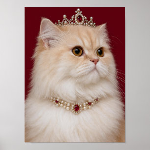 Perzische kat muurkunst — Koninklijke koningin hui Poster