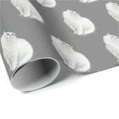 Perzische kat op grijs cadeaupapier (Rol Hoek)