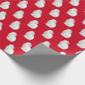 Perzische kat op rood cadeaupapier (Hoek)