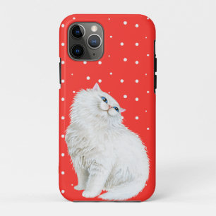 Perzische kat op rood Case-Mate iPhone case