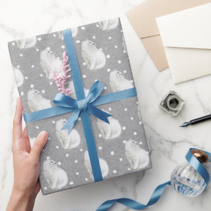 Perzische kat op Stippen Cadeaupapier