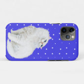 Perzische kat op witte stippen Case-Mate iPhone case (Achterkant (horizontaal))
