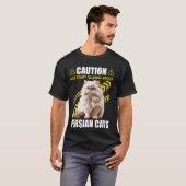Perzische Kat OPGELET KAN BEGINNEN OVER PERZIË TE  T-shirt (Voorkant volledig)