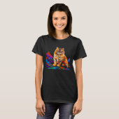 Perzische Kat Pop Art T-shirt (Voorkant volledig)