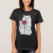 Perzische kat Roos Flower T-shirt (Voorkant)