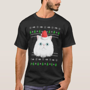 Perzische Kat Santa Claus Hoed Afzichtelijk Kerst  T-shirt