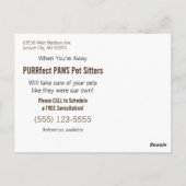 Perzische kat slapen in sepia tonen huisdier sitte briefkaart (Achterkant)