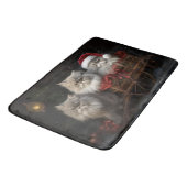 Perzische Kat Snowy Sleigh Kerstmisdecor Badmat (Gekanteld)