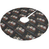 Perzische Kat Snowy Sleigh Kerstmisdecor Kerstboom Rok (Gekanteld)