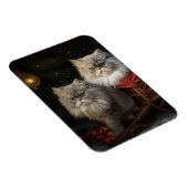 Perzische Kat Snowy Sleigh Kerstmisdecor Magneet (Rechterzijde)