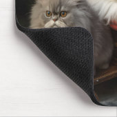 Perzische Kat Snowy Sleigh Kerstmisdecor Muismat (Hoek)