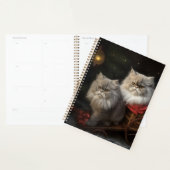 Perzische Kat Snowy Sleigh Kerstmisdecor Planner (Display)
