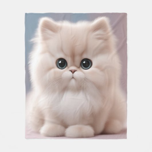 Perzische Kat Speels Kitten Fleece Deken (Voorkant)