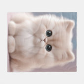 Perzische Kat Speels Kitten Fleece Deken (Voorkant (Horizontaal))