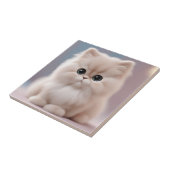 Perzische Kat Speels Kitten Tegeltje (Zijkant)