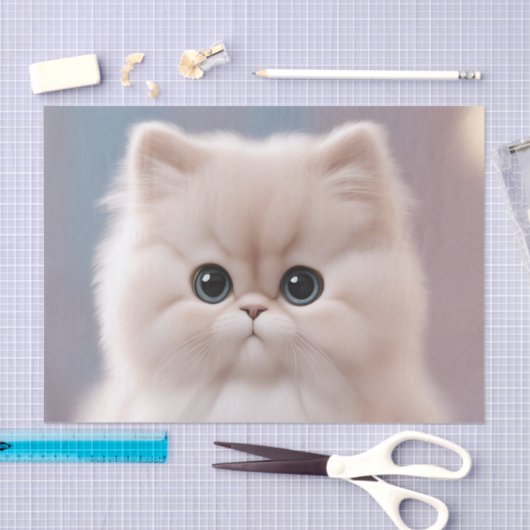 Perzische Kat Speels Kitten Tissuepapier (Craft)