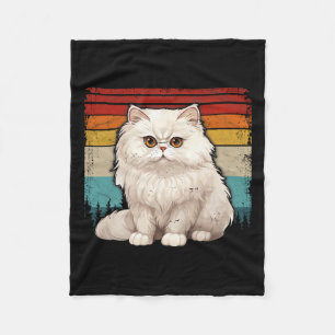 Perzische kat verontruste retro stijl cool PE Fleece Deken